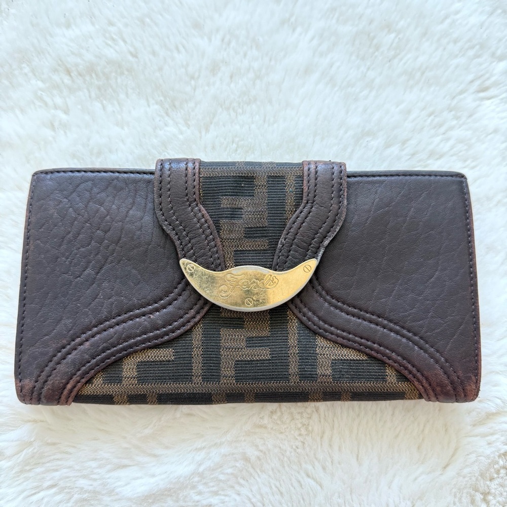 Fendi unisex vintage long wallet Authentic